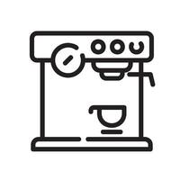 coffee machine Line Icon White Background vector