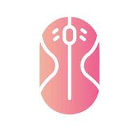mouse Flat Gradient Icon White Background vector