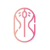 mouse Line Gradient Icon White Background vector