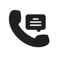 message Glyph Icon White Background vector