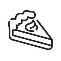 cake Line Icon White Background vector