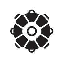 lifesaver Glyph Icon White Background vector