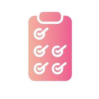 check list Flat Gradient Icon White Background vector