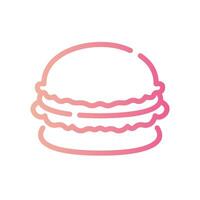 macarons Line Gradient Icon White Background vector