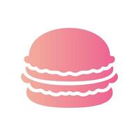 macarons Line Gradient Icon White Background vector