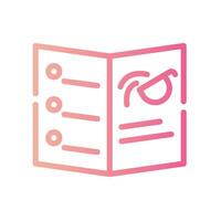 menu Line Gradient Icon White Background vector