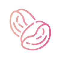 bean Line Gradient Icon White Background vector