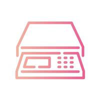 digital scale Line Gradient Icon White Background vector