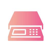 digital scale Flat Gradient Icon White Background vector