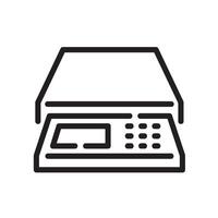 digital scale Line Icon White Background vector