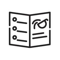 menu Line Icon White Background vector