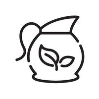 teapot Line Icon White Background vector