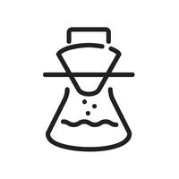 chemex Line Icon White Background vector