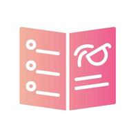 menu Flat Gradient Icon White Background vector