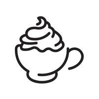 cappuccino Line Icon White Background vector
