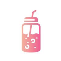 smoothie Flat Gradient Icon White Background vector