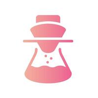 chemex Flat Gradient Icon White Background vector