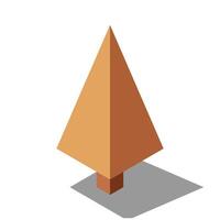 Isometric autumn tree. Tree isometric elements. Isometric tree element for landscape design. Park element vector