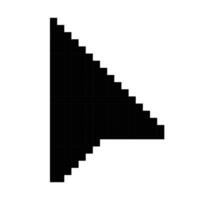 Pixel computer mouse click pointer cursor arrow. Mouse cursor arrow. Pointer arrow. Cursor icon vector