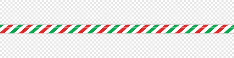 Candy cane line with red and green striped. Seamless line with striped candy pattern. Candy lines. illustration vector