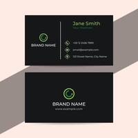 Modern Business Card Template with black Background vector