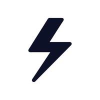 A lightning bolt icon on a white background vector