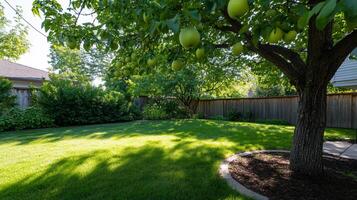 A tree with green leaves photo