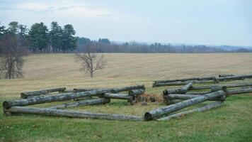 The valley Forge view with the meadows and woods in the USA photo