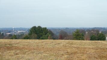 The valley Forge view with the meadows and woods in the USA photo