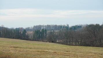 The valley Forge view with the meadows and woods in the USA photo