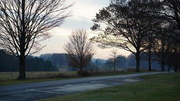 The valley Forge view with the meadows and woods in the USA photo