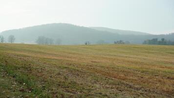 The valley Forge view with the meadows and woods in the USA photo