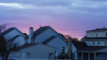 The beautiful sunset sky view with the colorful clouds as background photo