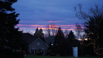 The beautiful sunset sky view with the colorful clouds as background photo