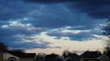 The beautiful sunset sky view with the colorful clouds as background photo