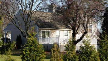 The houses view located in the USA town or countryside photo