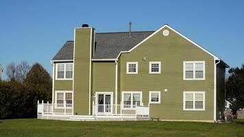 The houses view located in the USA town or countryside photo