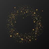 Abstract gold glowing halftone dotted background vector