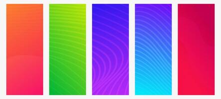 Modern colorful gradient background with wave lines vector