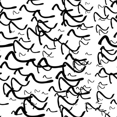 Seamless pattern with sketch squiggle