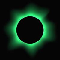Circle illuminate light frame with color gradient vector