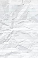 White clean crumpled notebook paper with lines vector