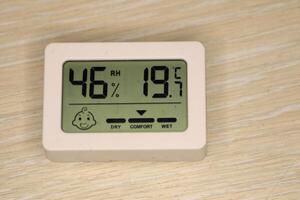 This Digital Hygrometer and Thermometer Accurately Displays Both Humidity and Temperature Levels photo