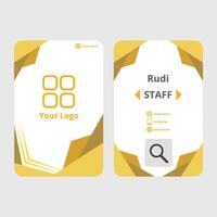 id card template with a simple and elegant frame vector