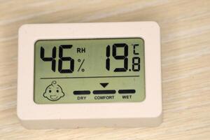A Digital Hygrometer That Effectively Displays Humidity Levels and Temperature Readings photo