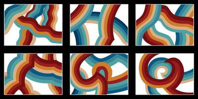 Wavy stripes multi color background, illustration, suitable for background design. vector