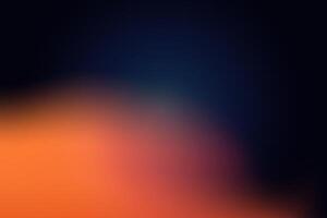 Orange and dark blue gradient smooth abstract background. Horizontal template for digital landing page photo