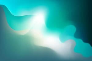 Green blurred gradient smooth abstract background. Horizontal template for digital landing page photo