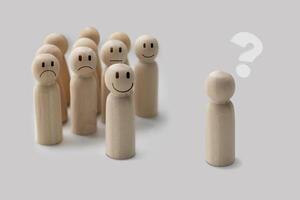 Human resource search, talent management with question mark icon photo