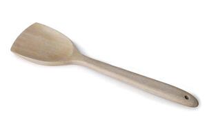 a wooden spatula on a white background photo